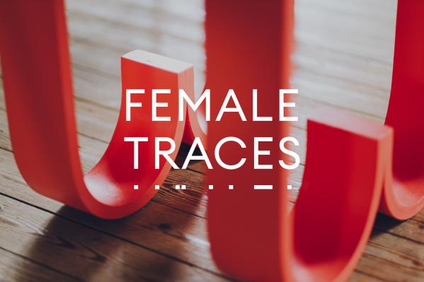 Bild på möbel och logotyp Female Traces