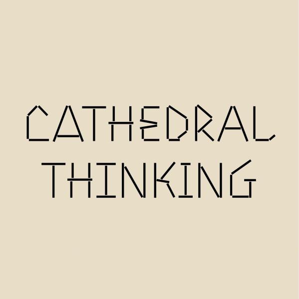 Logotyp med texten Cathedral Thinking