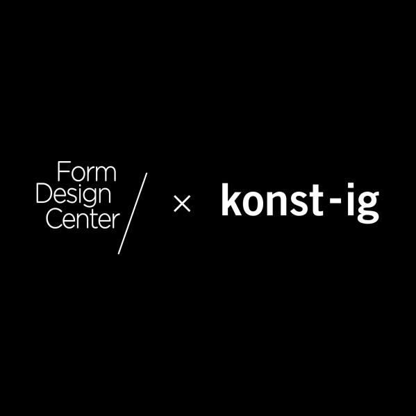 FDC x Konst-ig logos med svart bakgrund